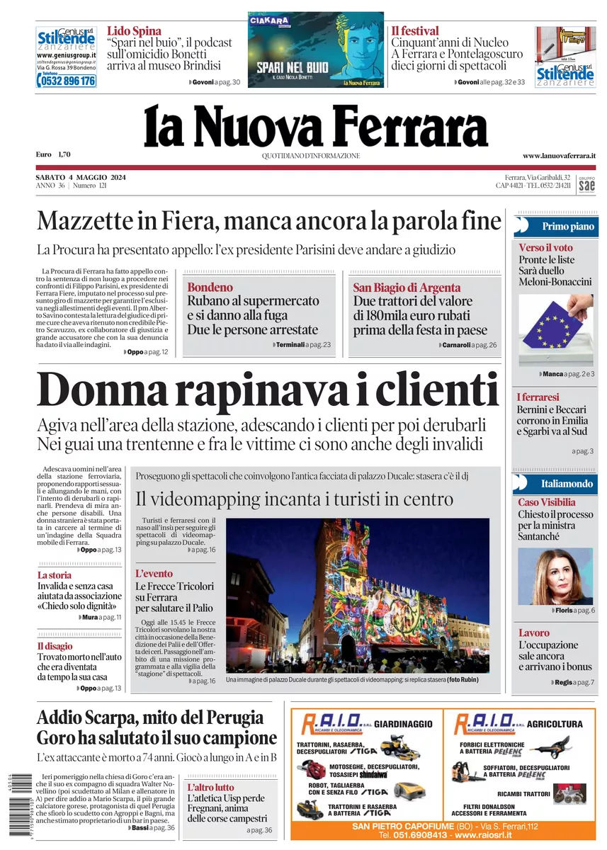 Prima-pagina-nuova ferrara-oggi-edizione-del-2024-05-04